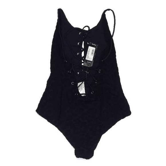 Tavik+ Black Textured Cheetah Lace-Up One Piece Swimsuit Size S - Picture 4 of 6